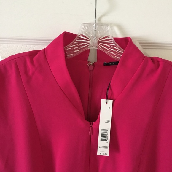 T Tahari cap sleeve fuchsia dress - NWT - Picture 5 of 7